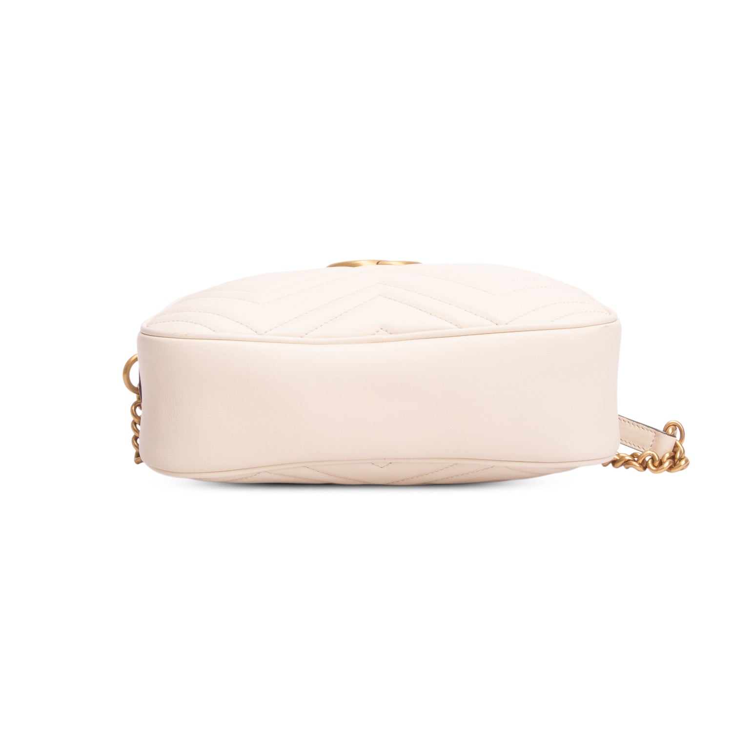 Gucci Cream GG Marmont Matelasse Small Camera Bag w/ Box