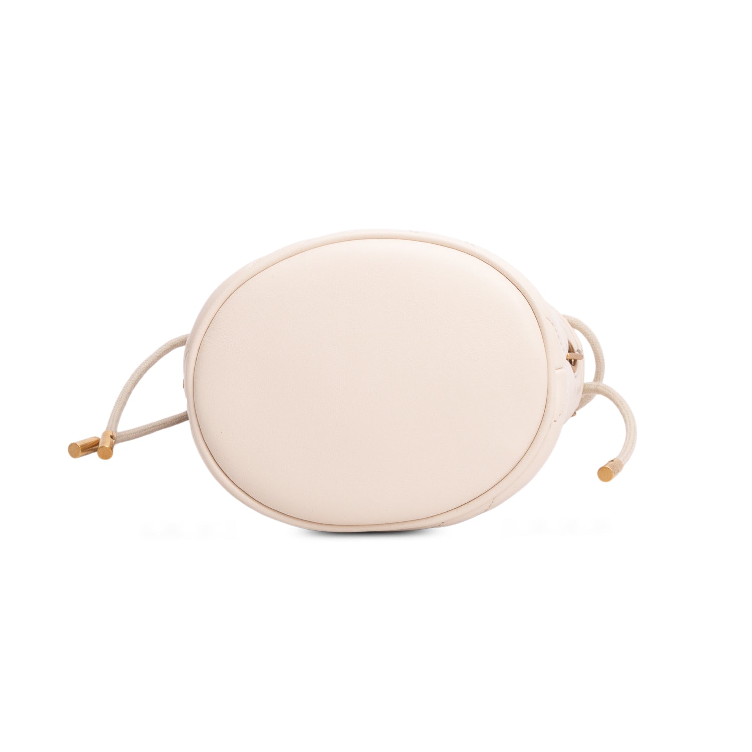 Gucci Cream Calfskin Leather GG Marmont Mini Bucket Bag w/ Box