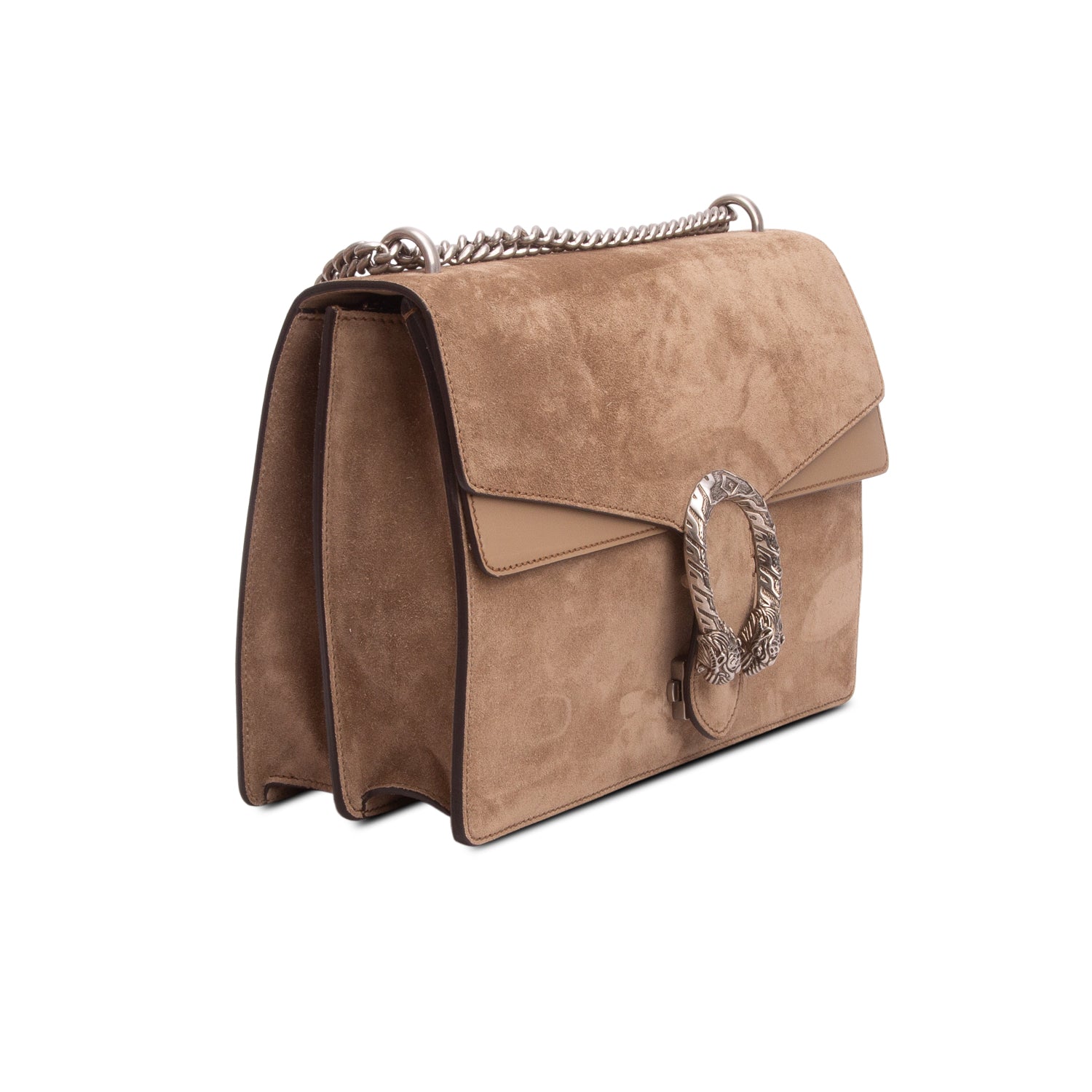 Gucci Brown Suede Medium Dionysus Shoulder Bag w/ Box