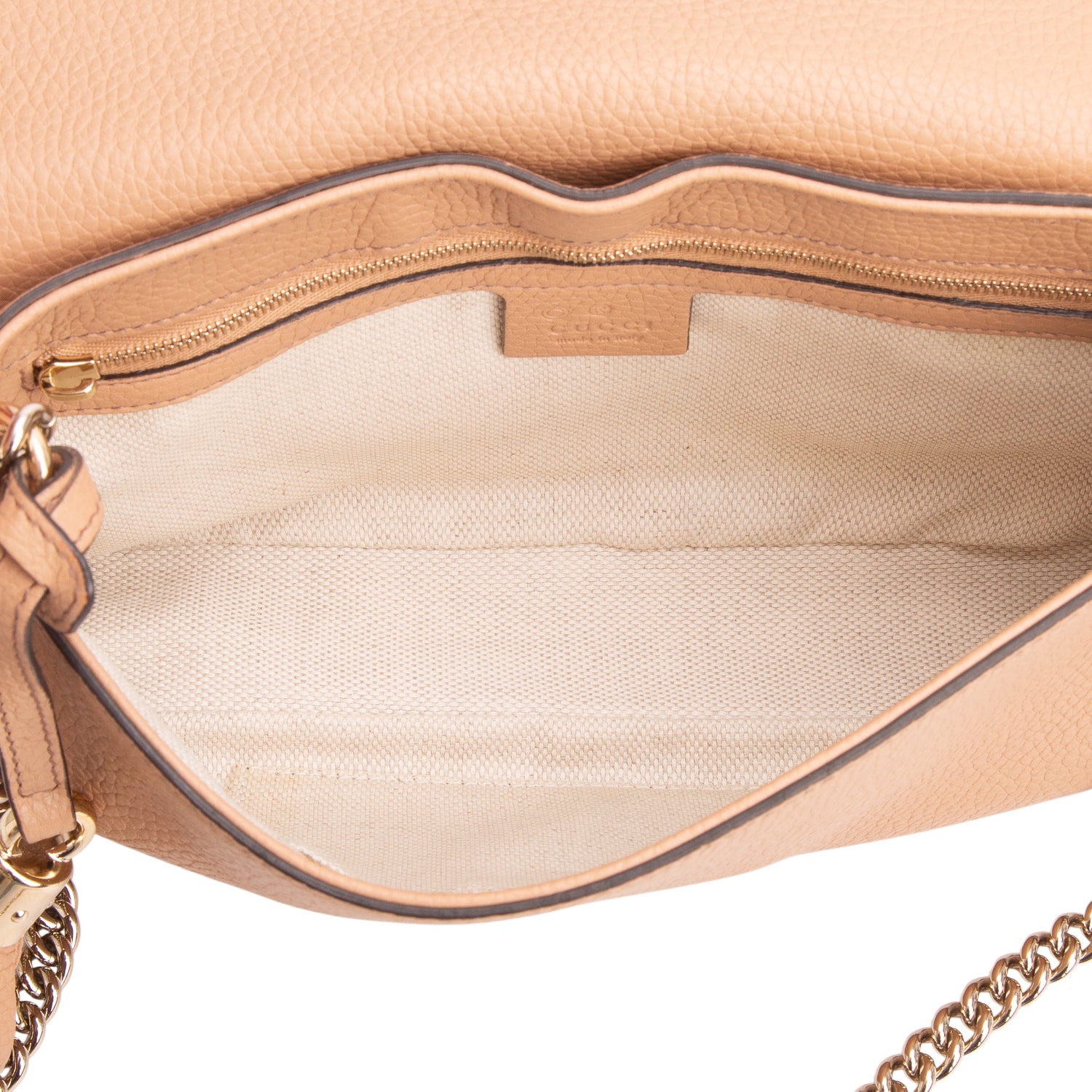 Gucci Brown Leather Medium Soho Flap Crossbody Bag w/ Box