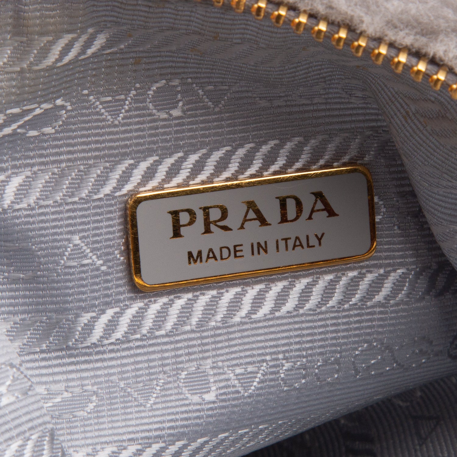 Prada Grey Shearling Symbole Mini Triangle Bag w/ Box & Straps