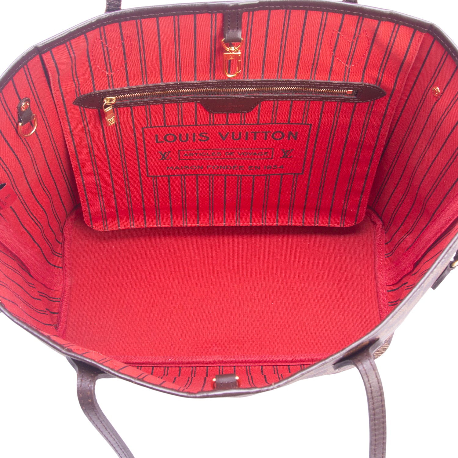 Louis Vuitton Damier Ebene Neverfull MM w/ Pouch
