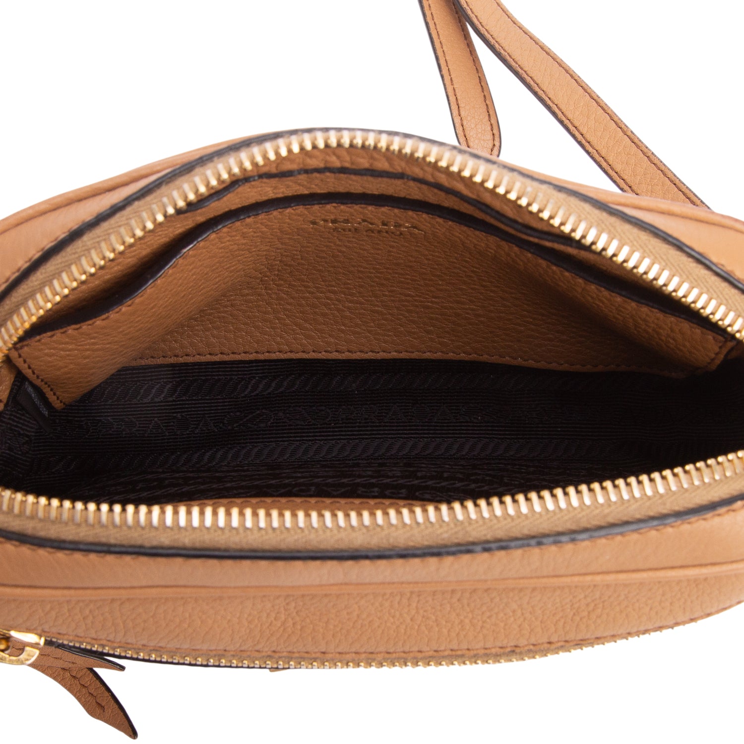 Prada Brown Vitello Daino Convertible Belt Bag w/ Straps