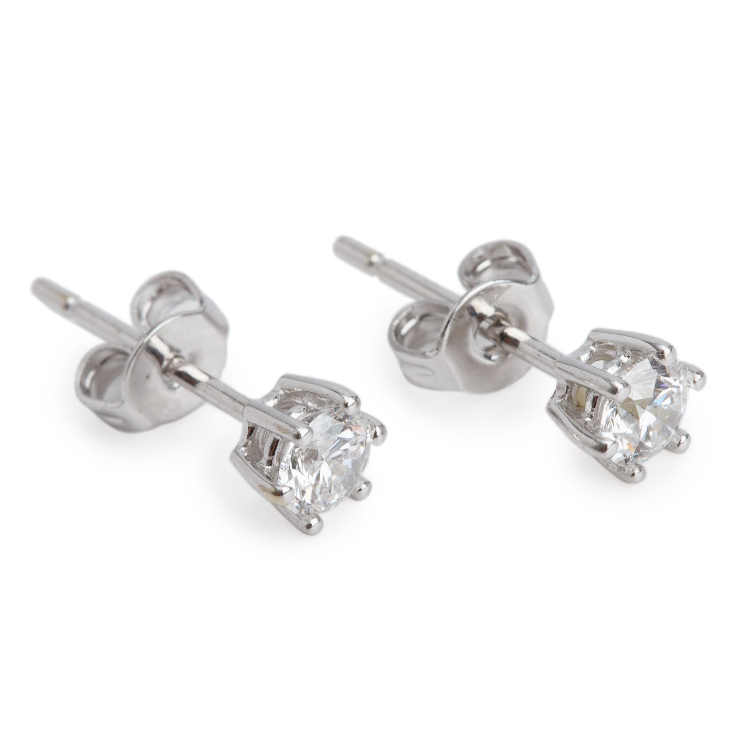 18k White Gold 0.63 tcw. Diamond Stud Earrings