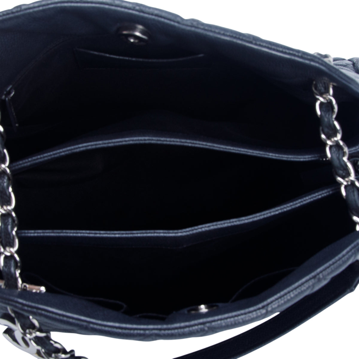 Chanel Black Quilted Caviar Large Juste Mademoiselle Bowling Bag w/ Authenticity Card