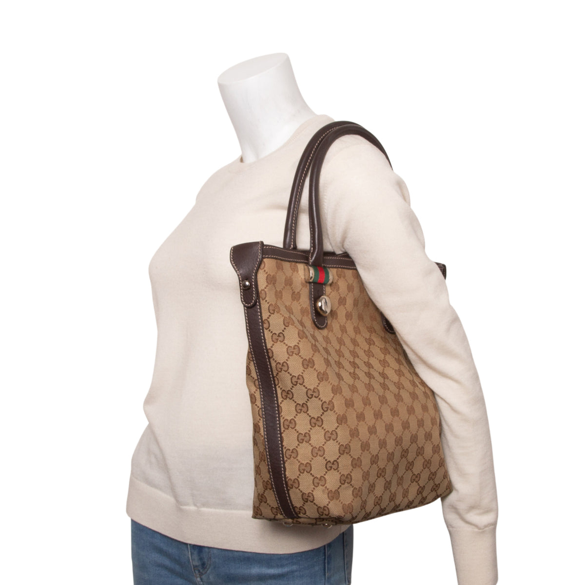 Gucci Monogram Medium Match Ball Tote