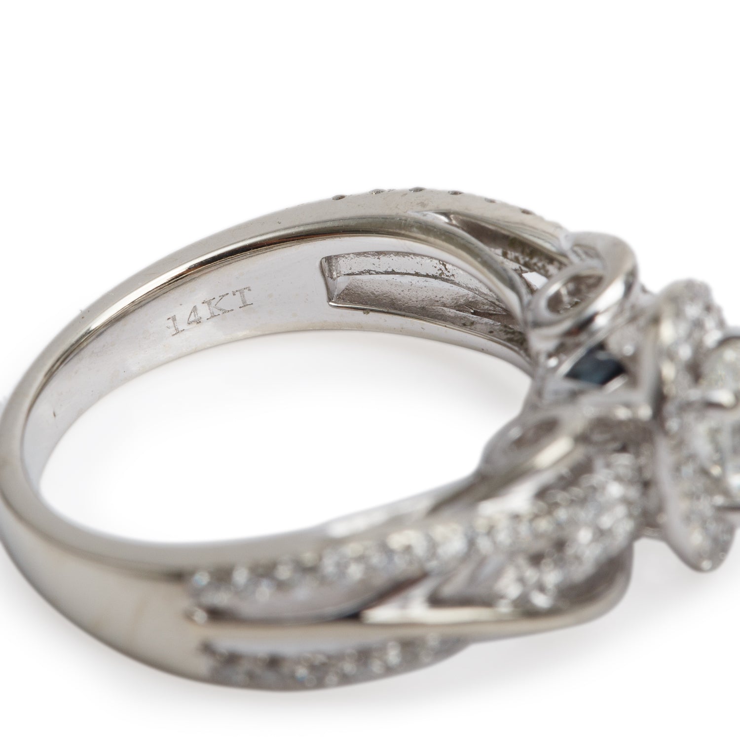 Vera Wang 14k White Gold Love Diamond Engagement Ring, Size 5.75 w/ Box