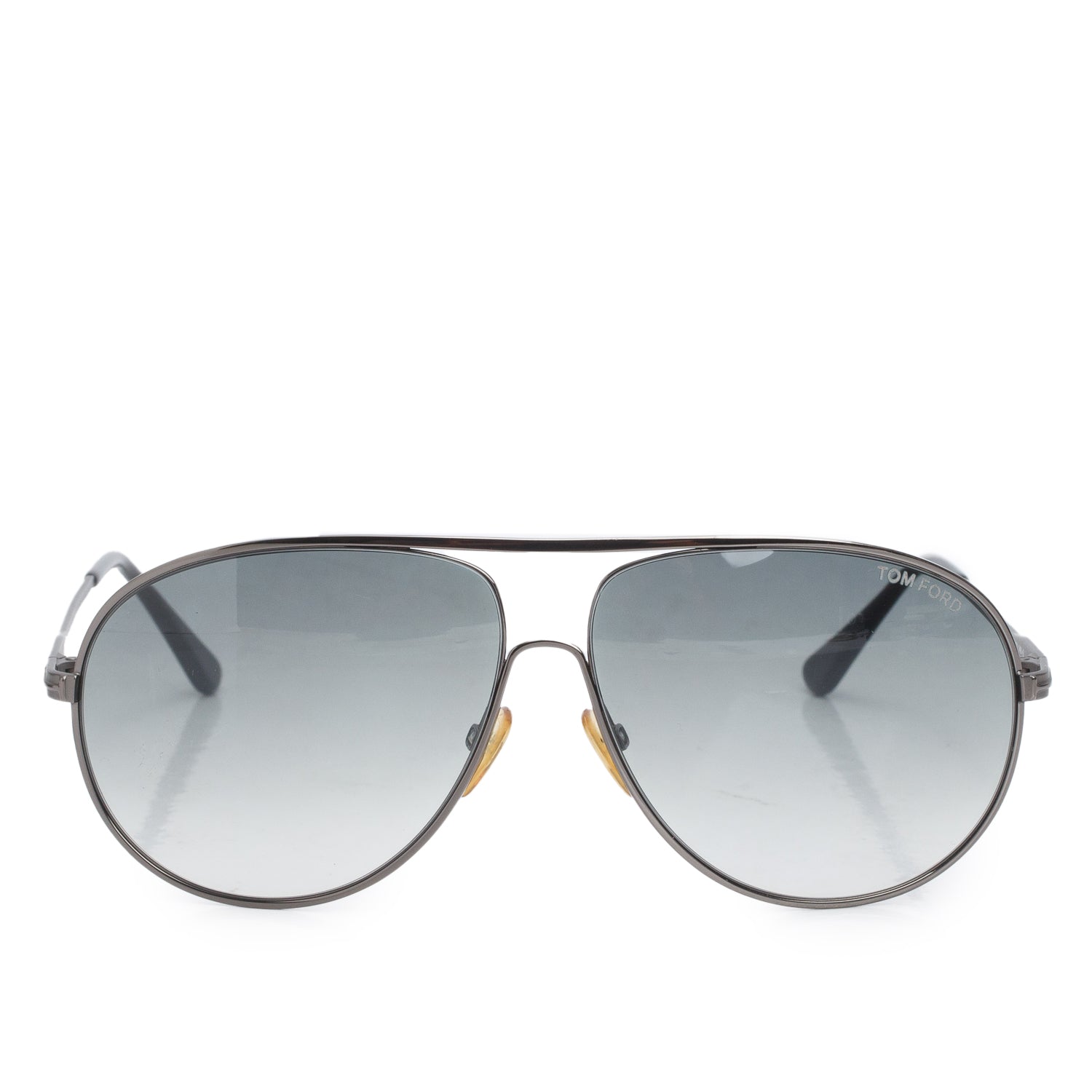 Tom Ford TF 450 Gun-Metal Aviator Cliff Sunglasses w/ Case