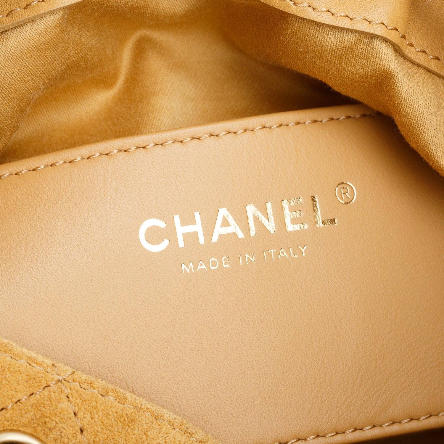 Chanel Tan Suede 25 Small Handbag w/ Box