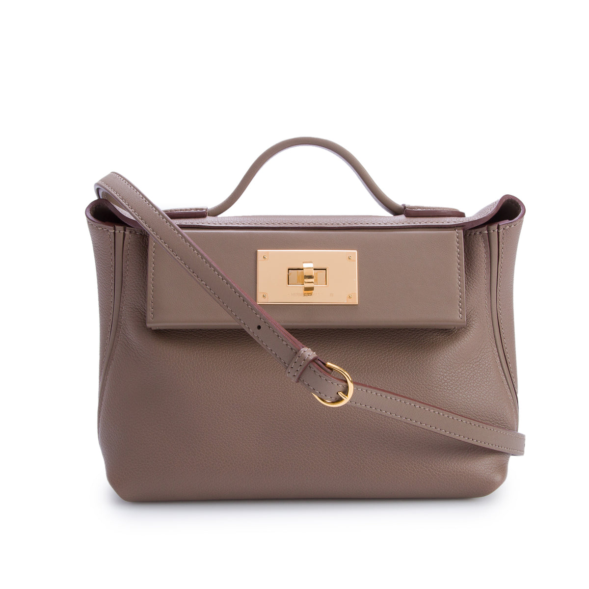 Hermes 2023 Etoupe Evercolor Swift 24/24 21 w/ Box & Strap