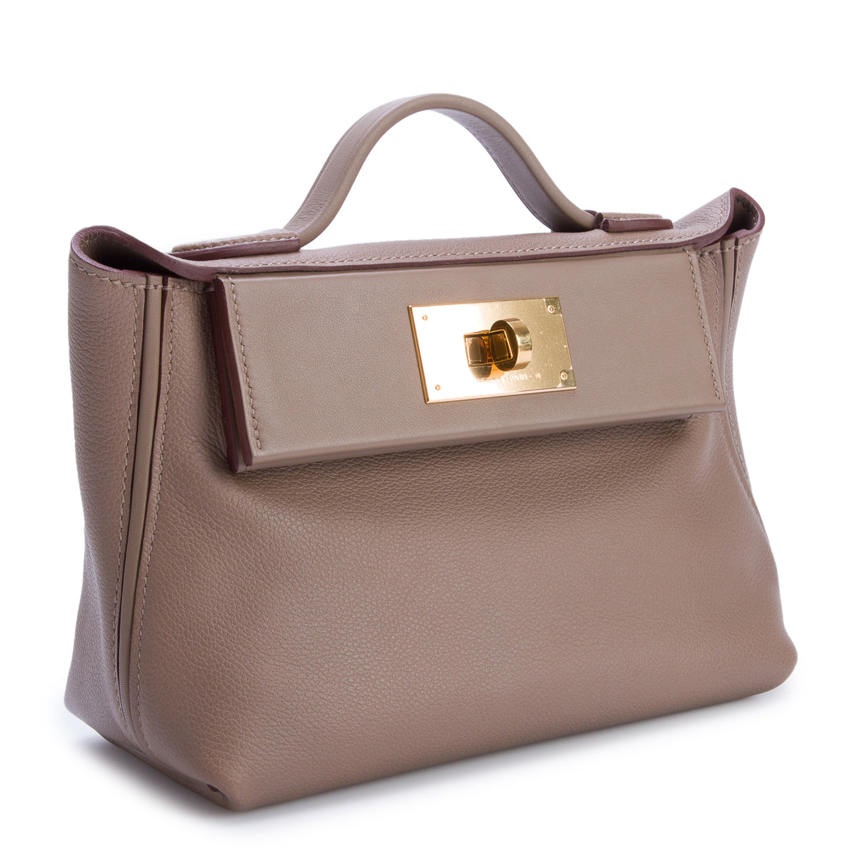Hermes 2023 Etoupe Evercolor Swift 24/24 21 w/ Box & Strap