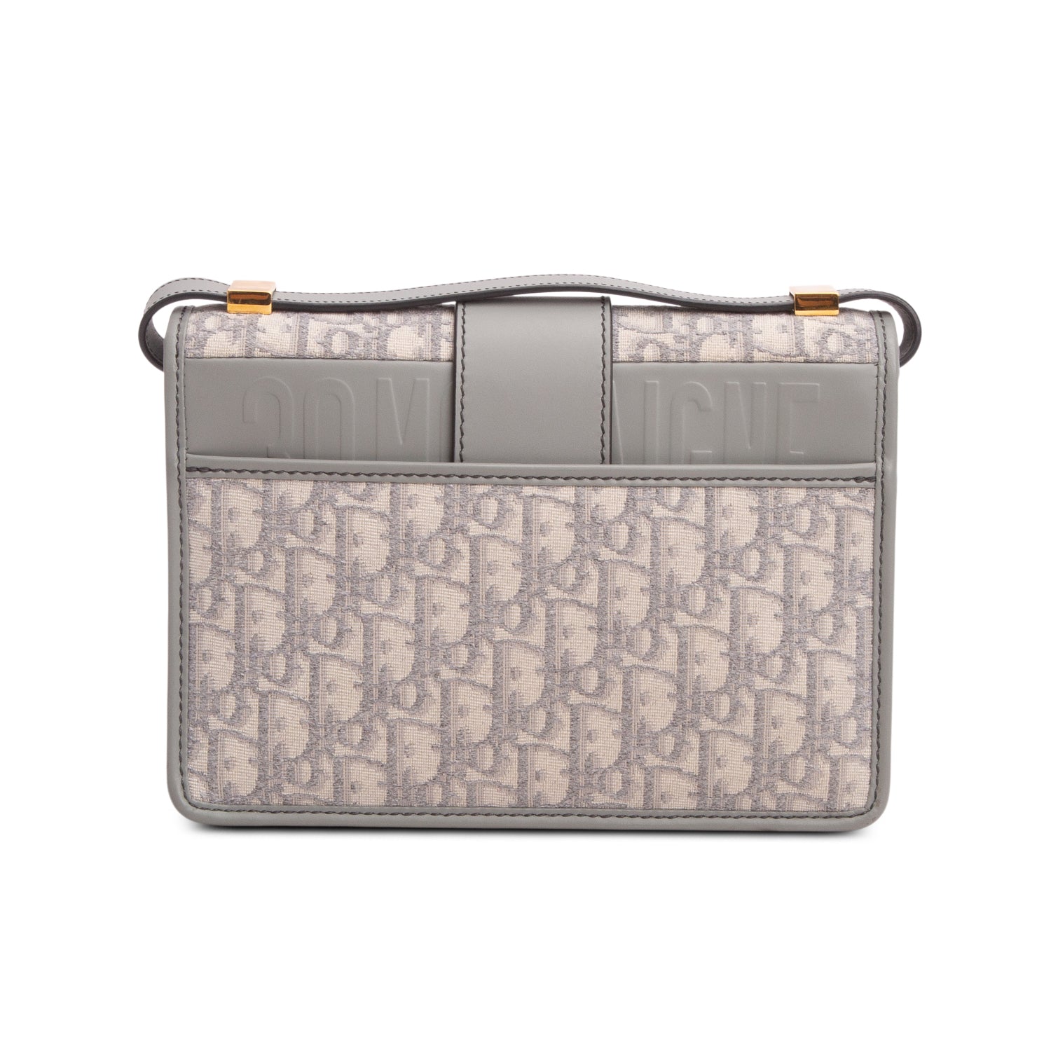 Christian Dior 2022 Grey Oblique 30 Montaigne Flap Bag w/ Box