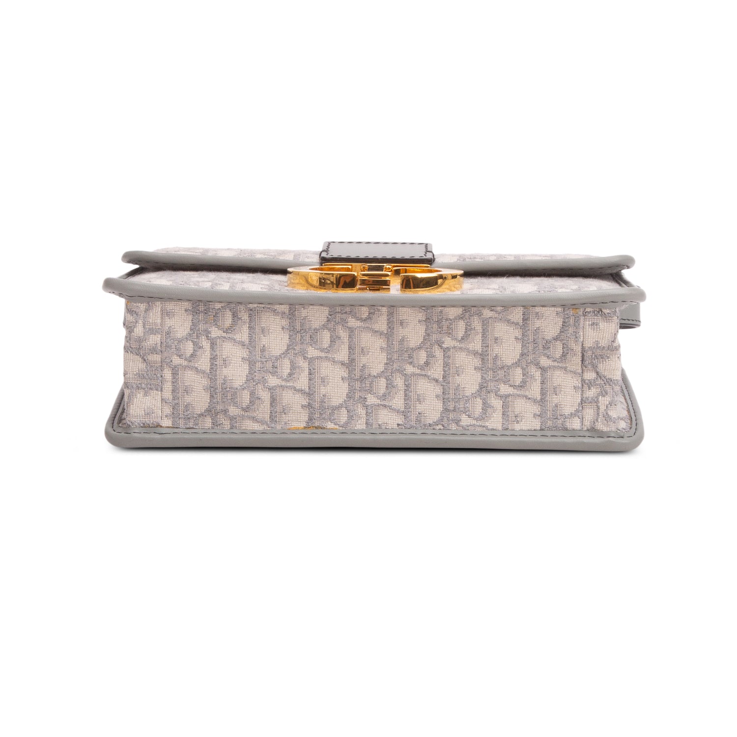 Christian Dior 2022 Grey Oblique 30 Montaigne Flap Bag w/ Box