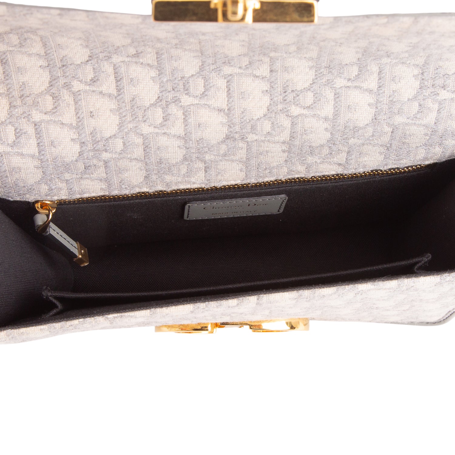 Christian Dior 2022 Grey Oblique 30 Montaigne Flap Bag w/ Box