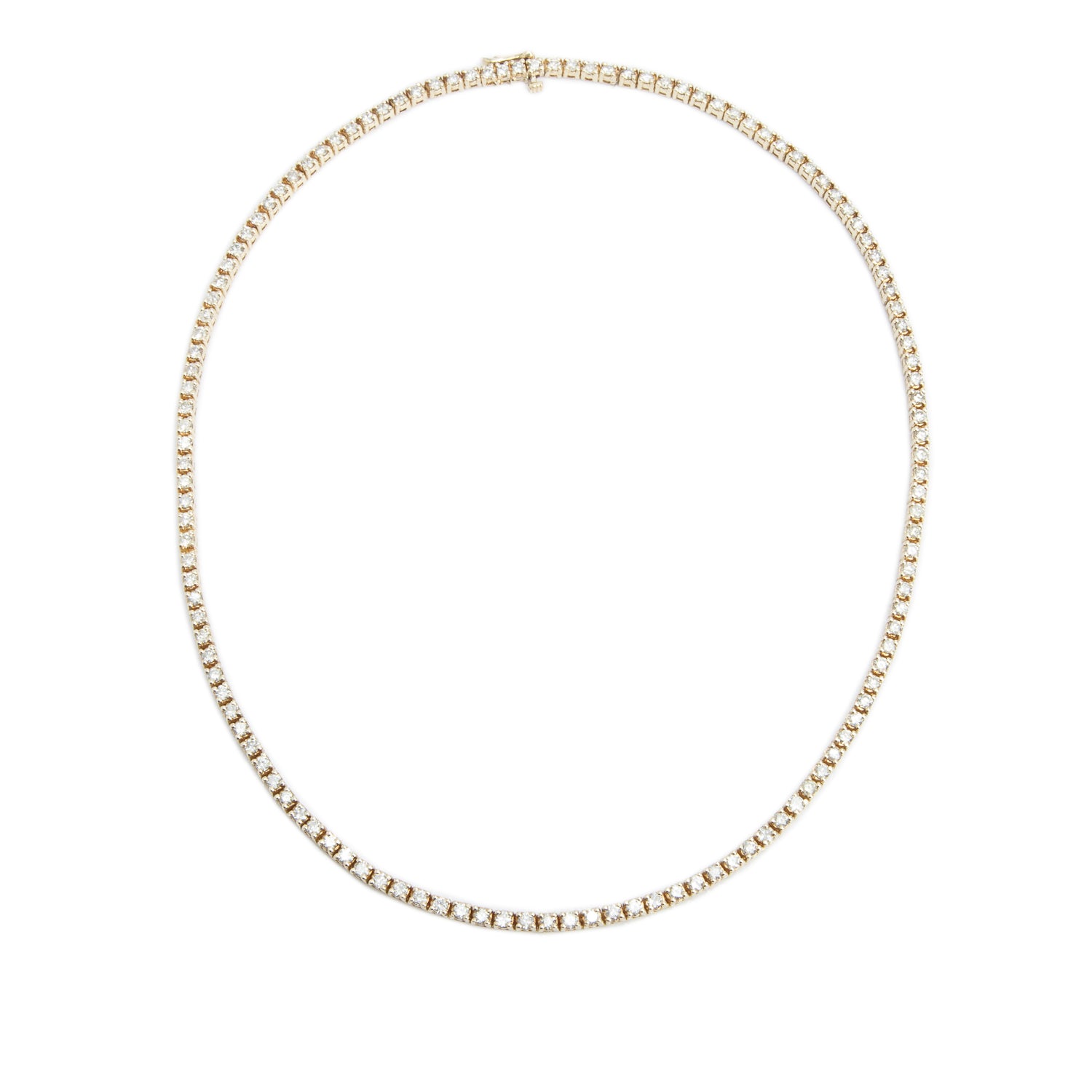 14k Yellow Gold 9.03 tcw. Diamond Tennis Necklace