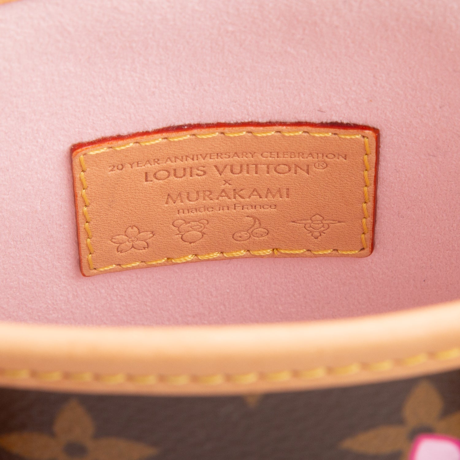 Louis Vuitton LV X TM Monogram Cherry Blossom Nano Bucket Bag w/ Pouch & Strap