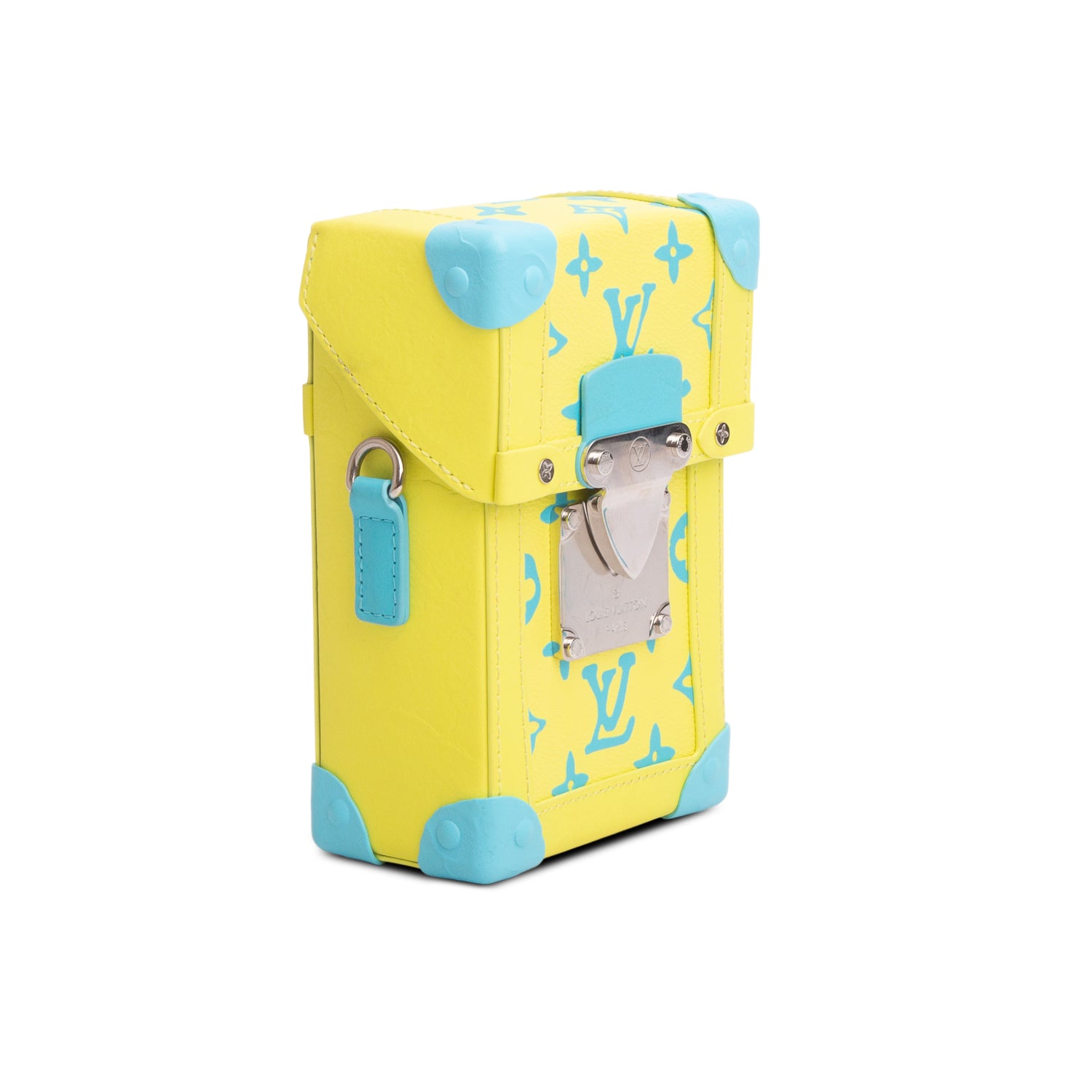 Louis Vuitton 2023 Green/Blue Monogram Playground Vertical Trunk Wearable Wallet w/ Strap
