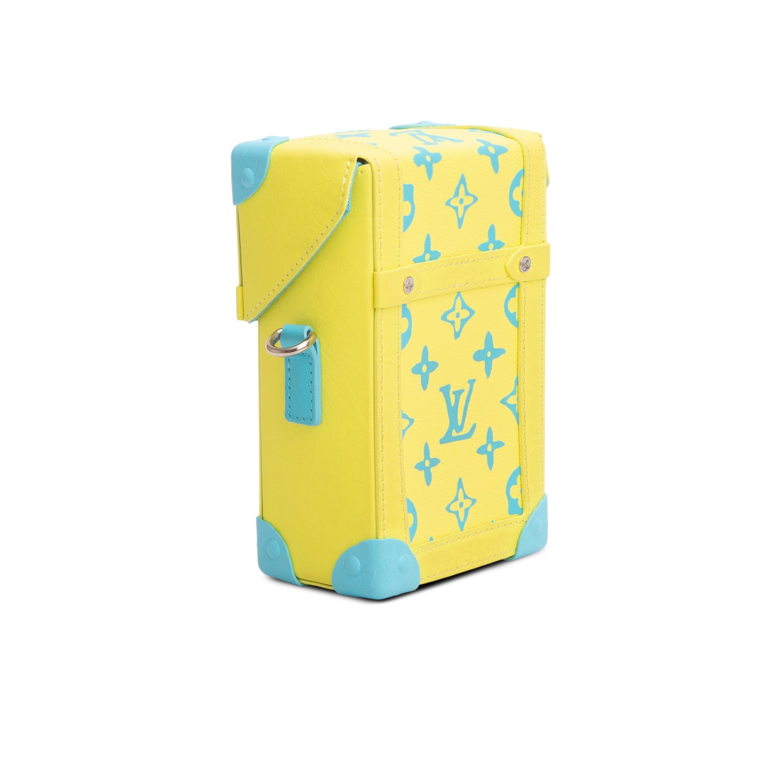 Louis Vuitton 2023 Green/Blue Monogram Playground Vertical Trunk Wearable Wallet w/ Strap