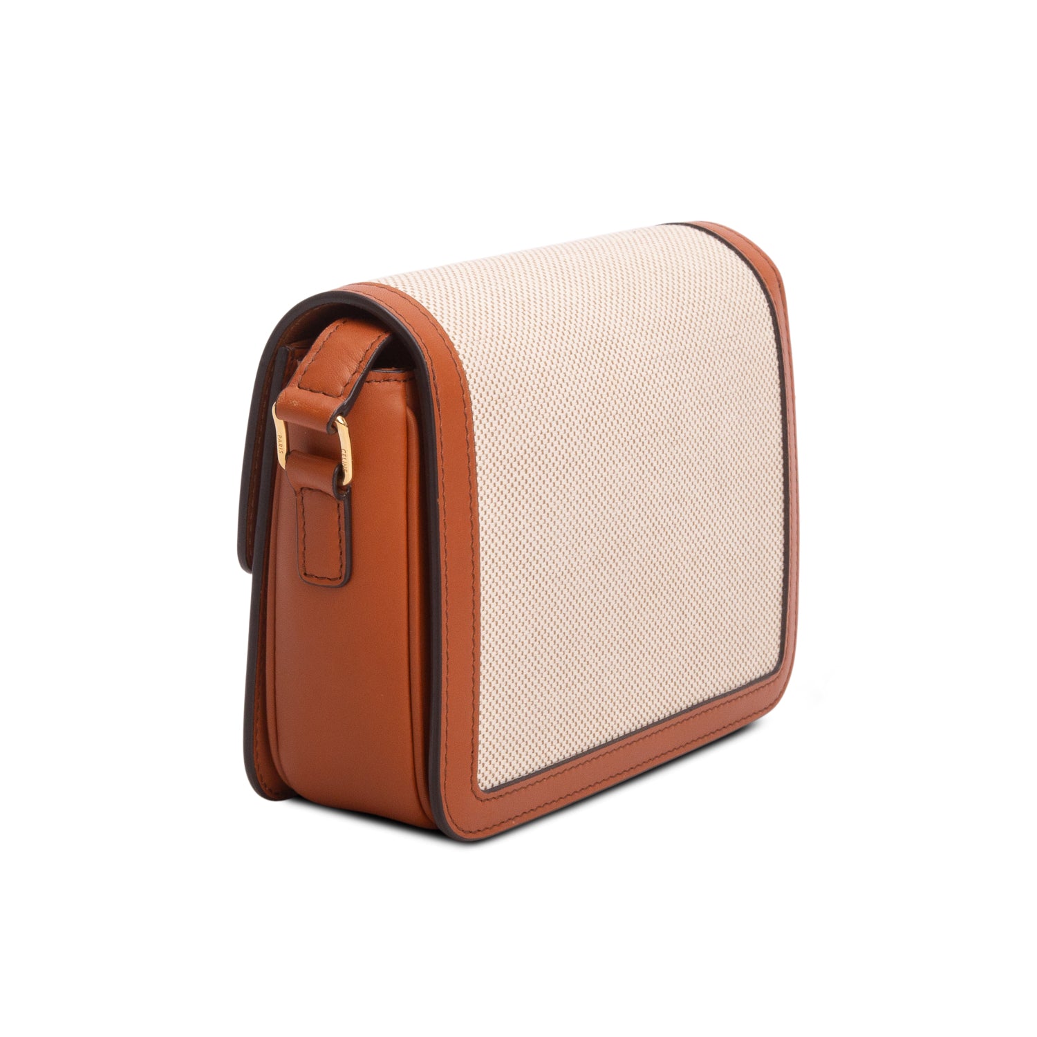 Celine 2020 Beige Textile Natural Calfskin Teen Triomphe