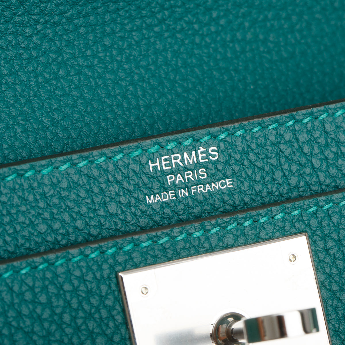 Hermes 2020 Vert Vertigo Togo Kelly Depeches 25 Pouch