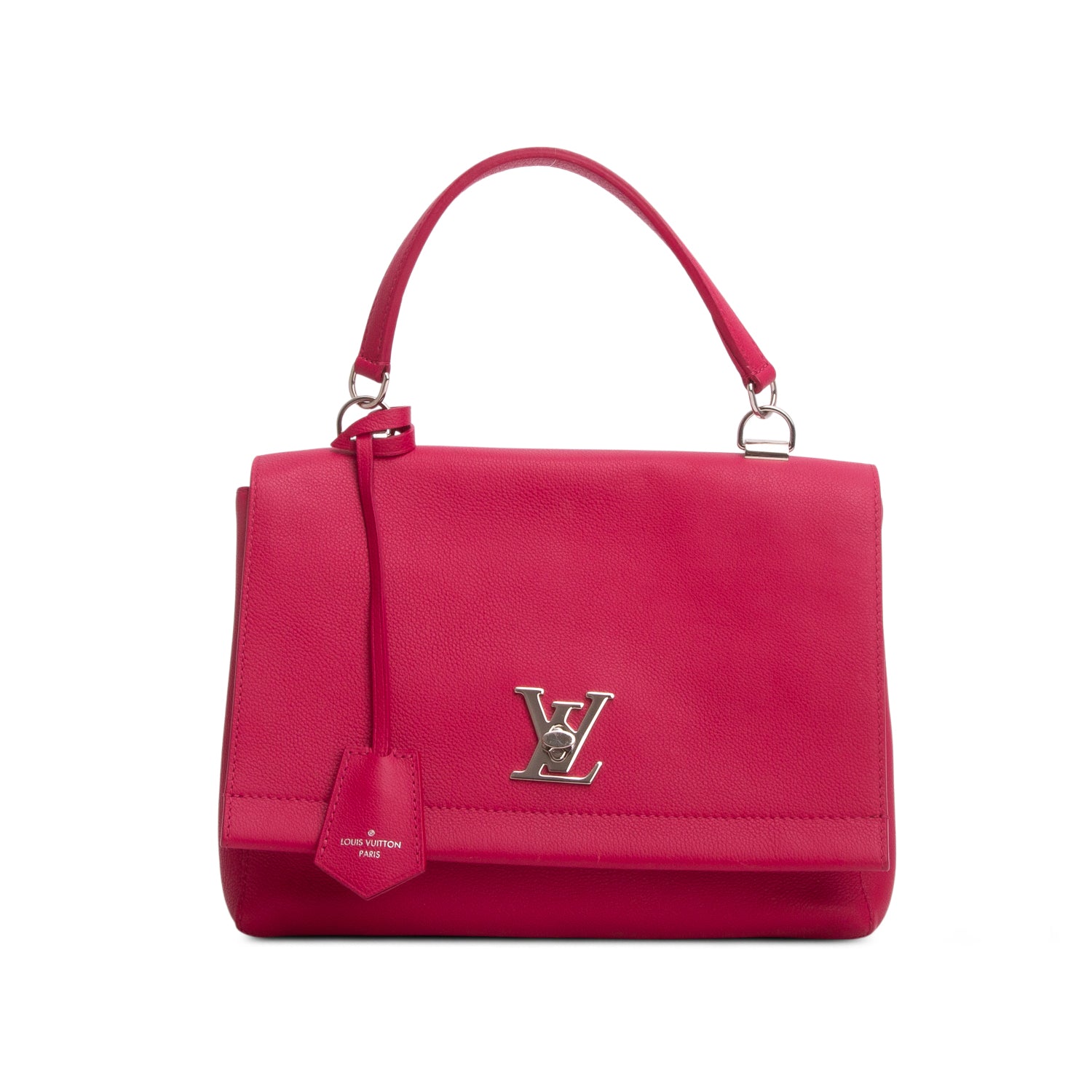 Louis Vuitton Pink Calfskin Lockme II Top Handle Bag w/ Strap