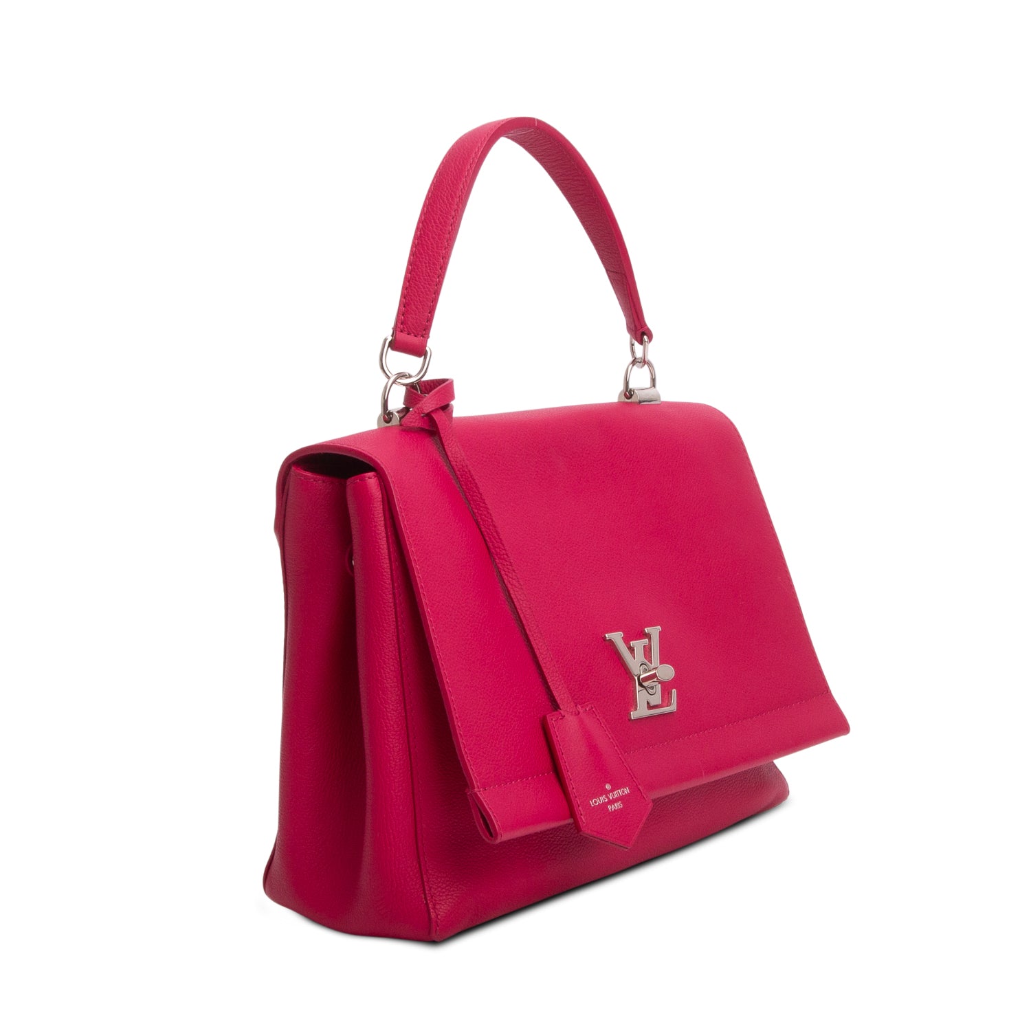 Louis Vuitton Pink Calfskin Lockme II Top Handle Bag w/ Strap