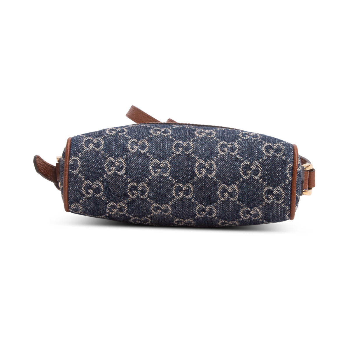 Gucci Blue Denim GG Monogram Dollar Calfskin Mini Ophidia Shoulder Bag