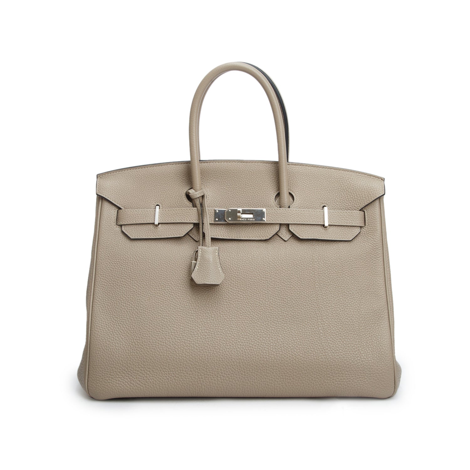 Hermes Gris Tourterelle Taurillon Clemence Birkin 35