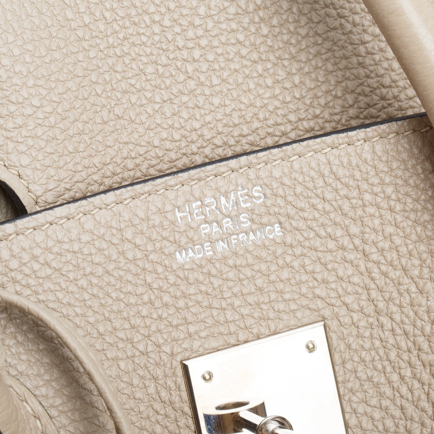 Hermes Gris Tourterelle Taurillon Clemence Birkin 35
