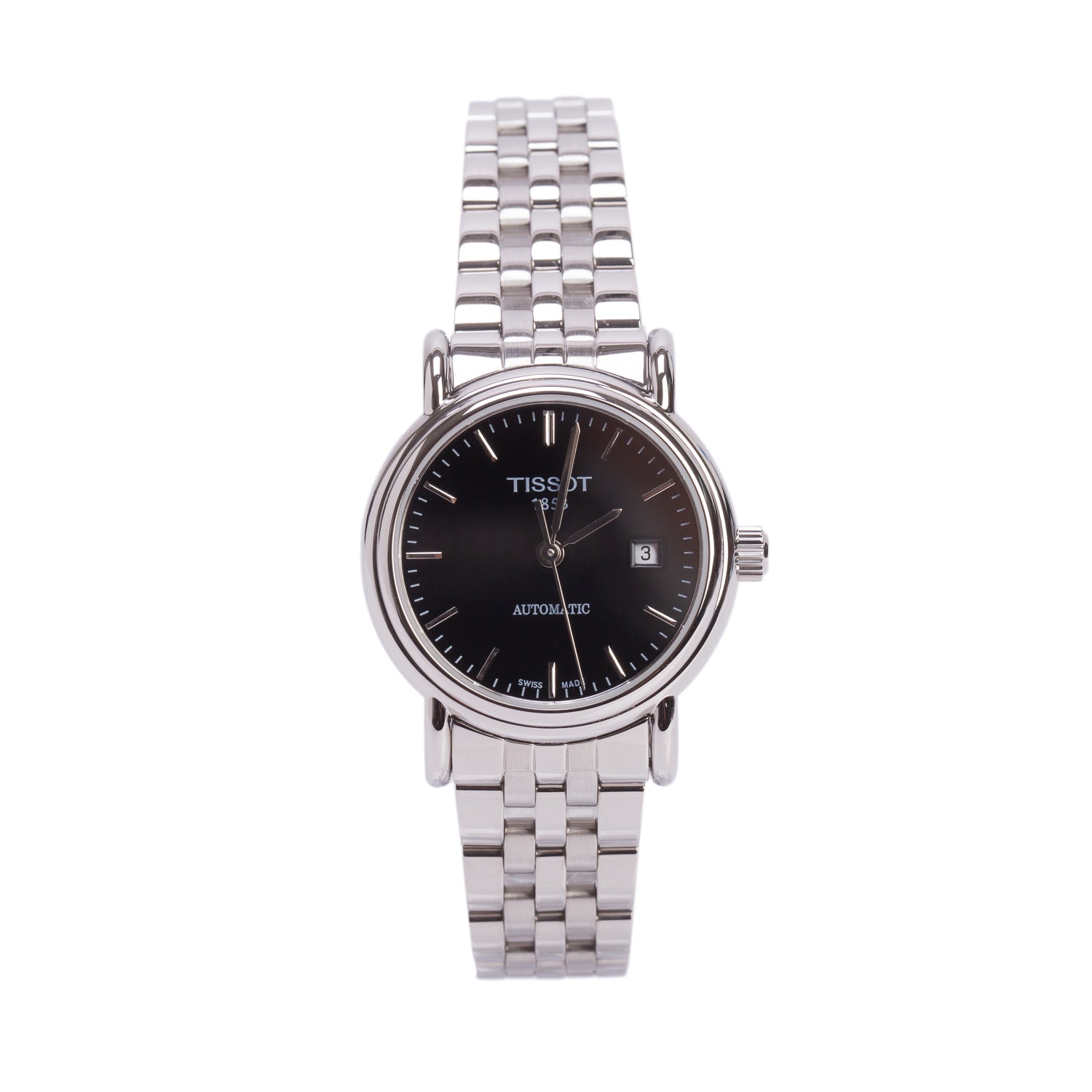 Tissot  Stainless Steel T-My Lady 27 MM Automatic Watch Black Dial w/ Box & Papers