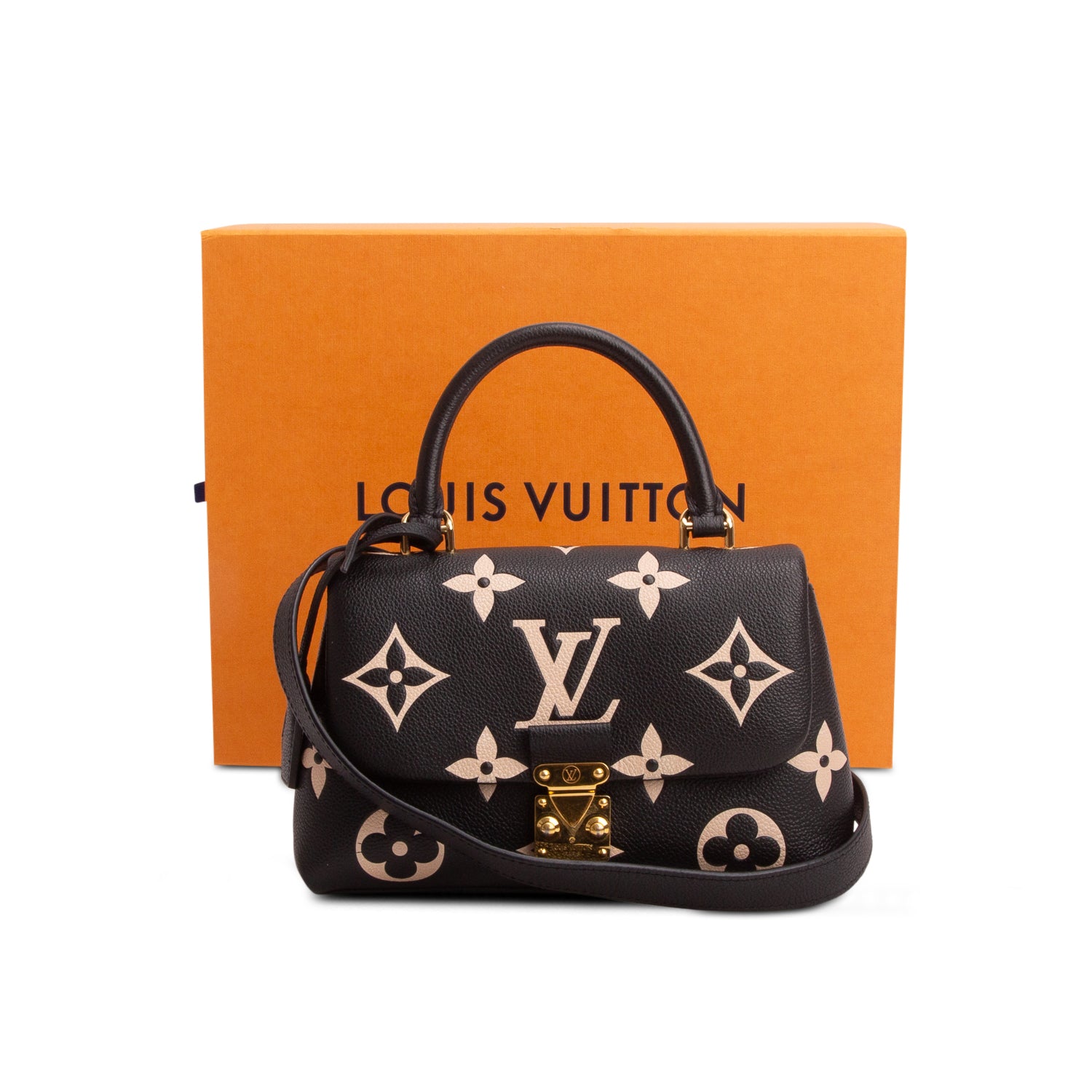 Louis Vuitton Black Empreinte Monogram Giant Madeleine BB w/ Box & Strap