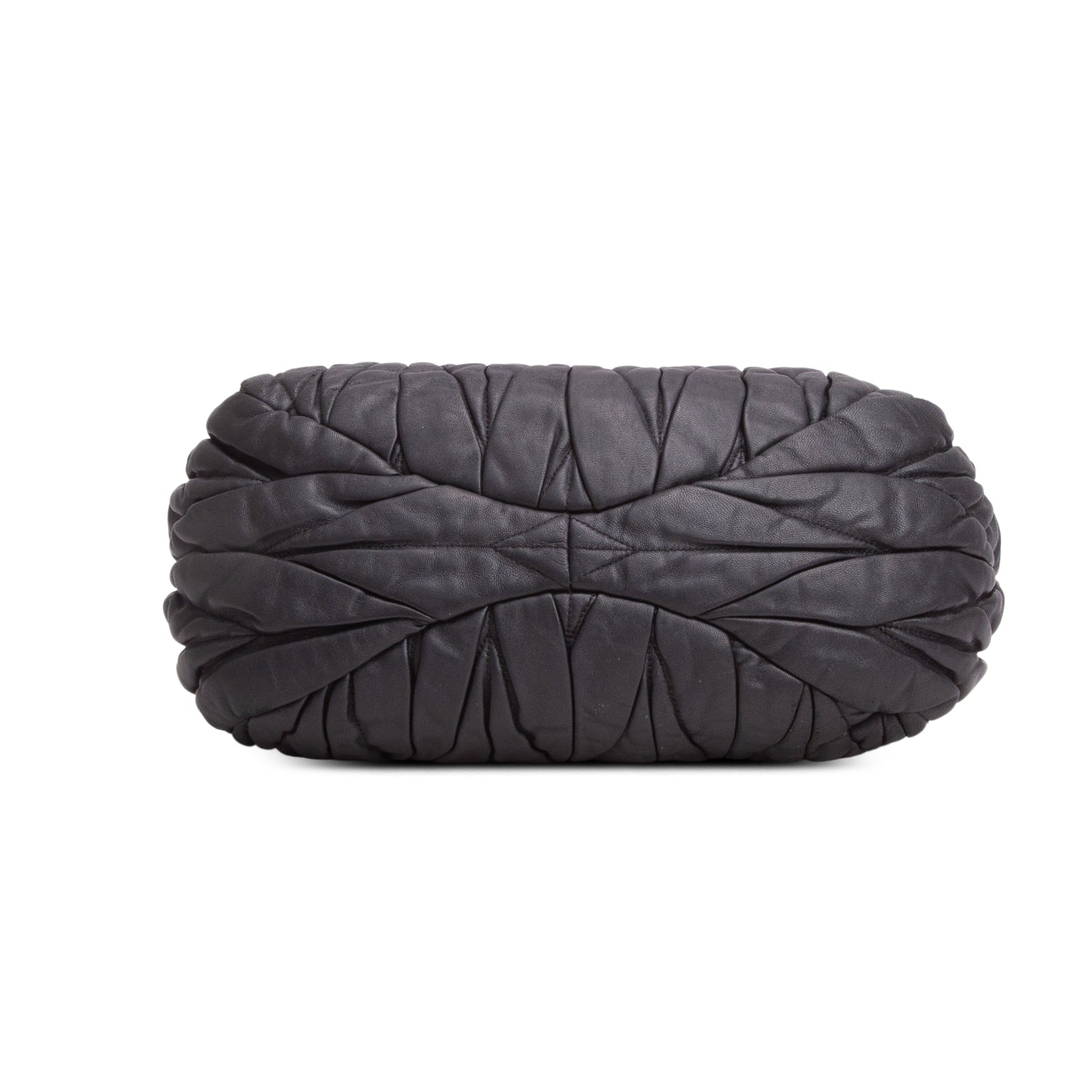 Miu Miu Grey Nappa Matelasse Coffer Hobo w/ Strap