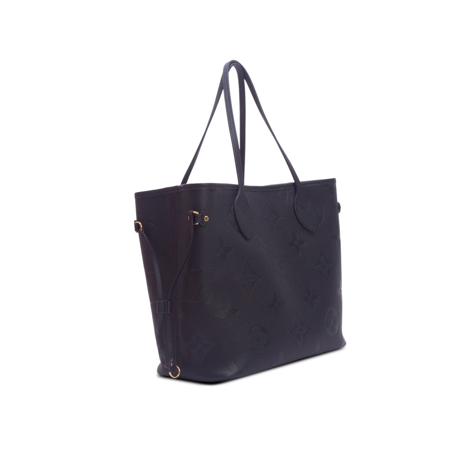 Louis Vuitton Black Empreinte Monogram Giant Neverfull MM w/ Box & Pouch