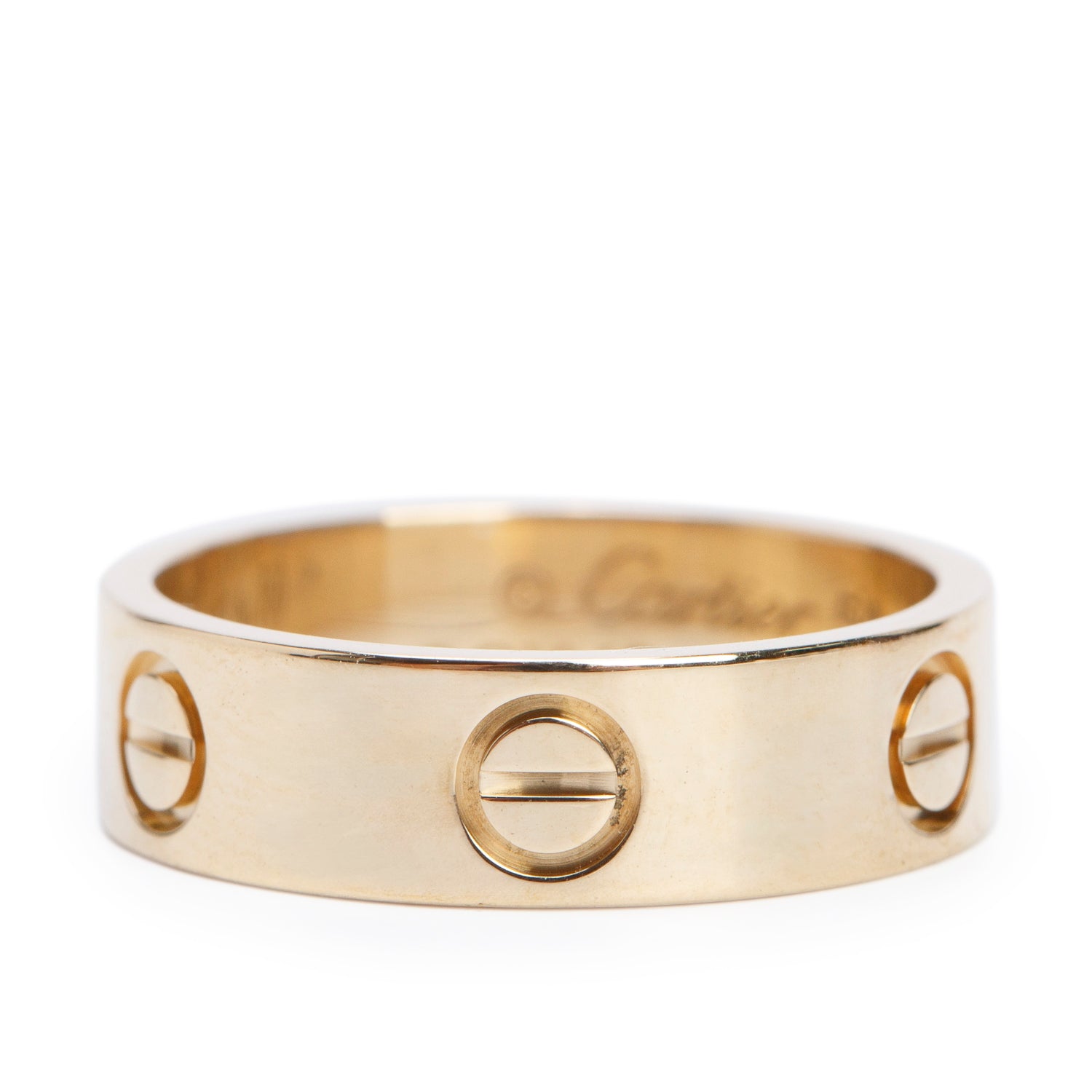 Cartier 18k Yellow Gold 5.5 MM Love Ring, Classic Model, Size 54 6.75