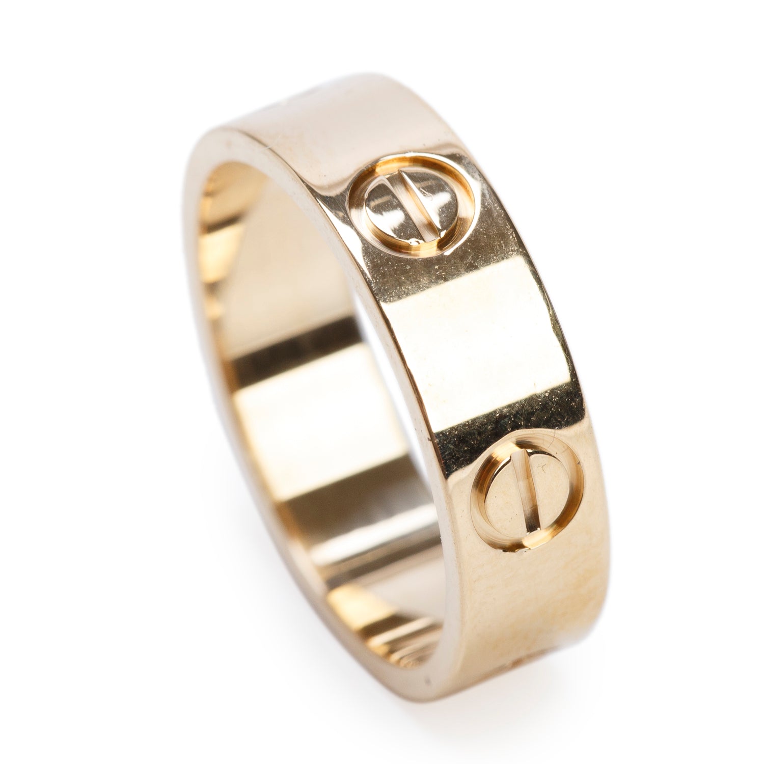 Cartier 18k Yellow Gold 5.5 MM Love Ring, Classic Model, Size 54 6.75