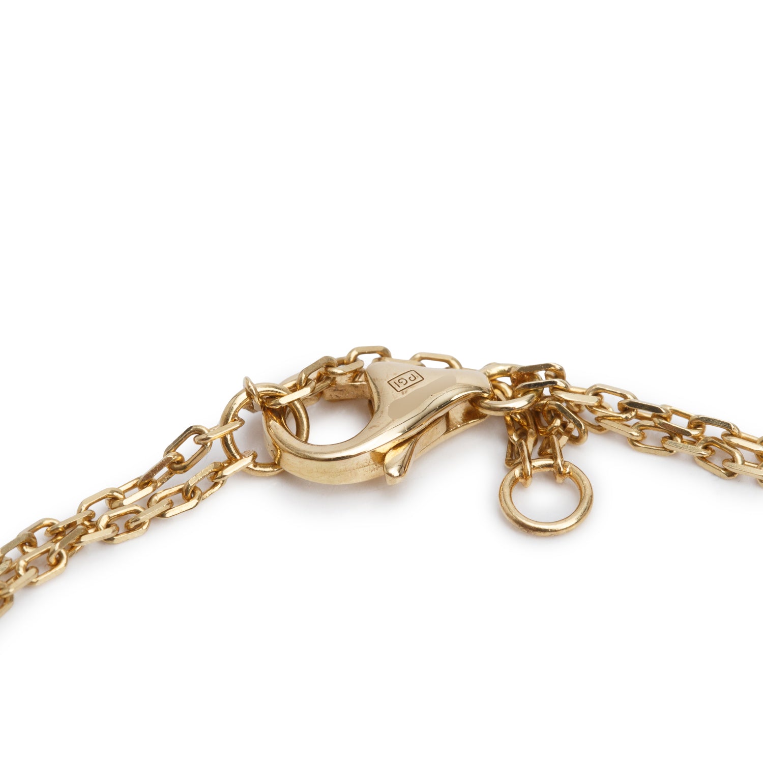 Cartier 18k Yellow Gold 2 Diamond Love Chain Bracelet w/ Box