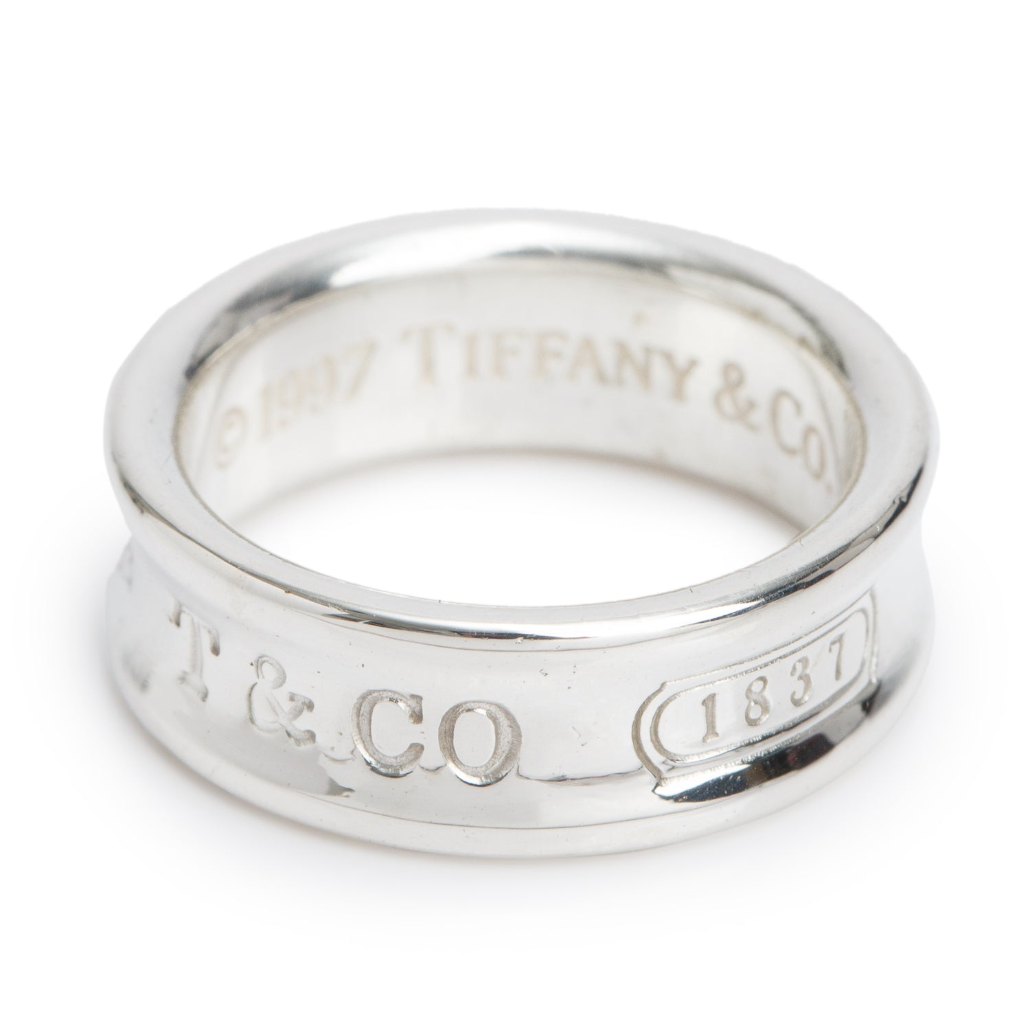 Tiffany & Co. Sterling Silver Medium 1837 Ring, Size 6.52