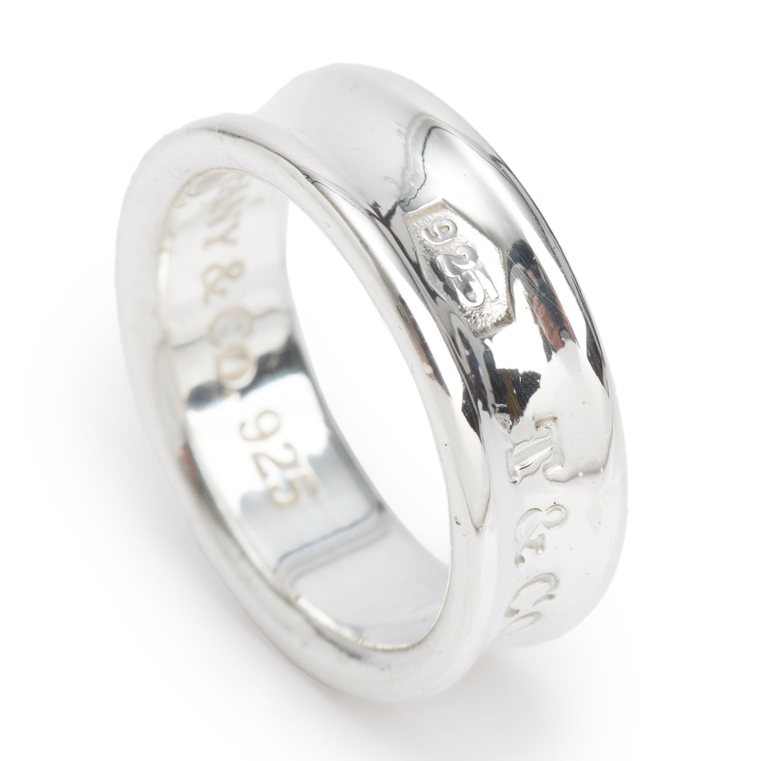 Tiffany & Co. Sterling Silver Medium 1837 Ring, Size 6.52