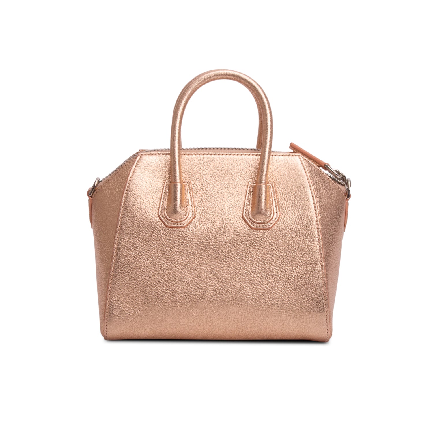Givenchy Metallic Pink Goatskin Leather Mini Antigona Bag w/ Strap