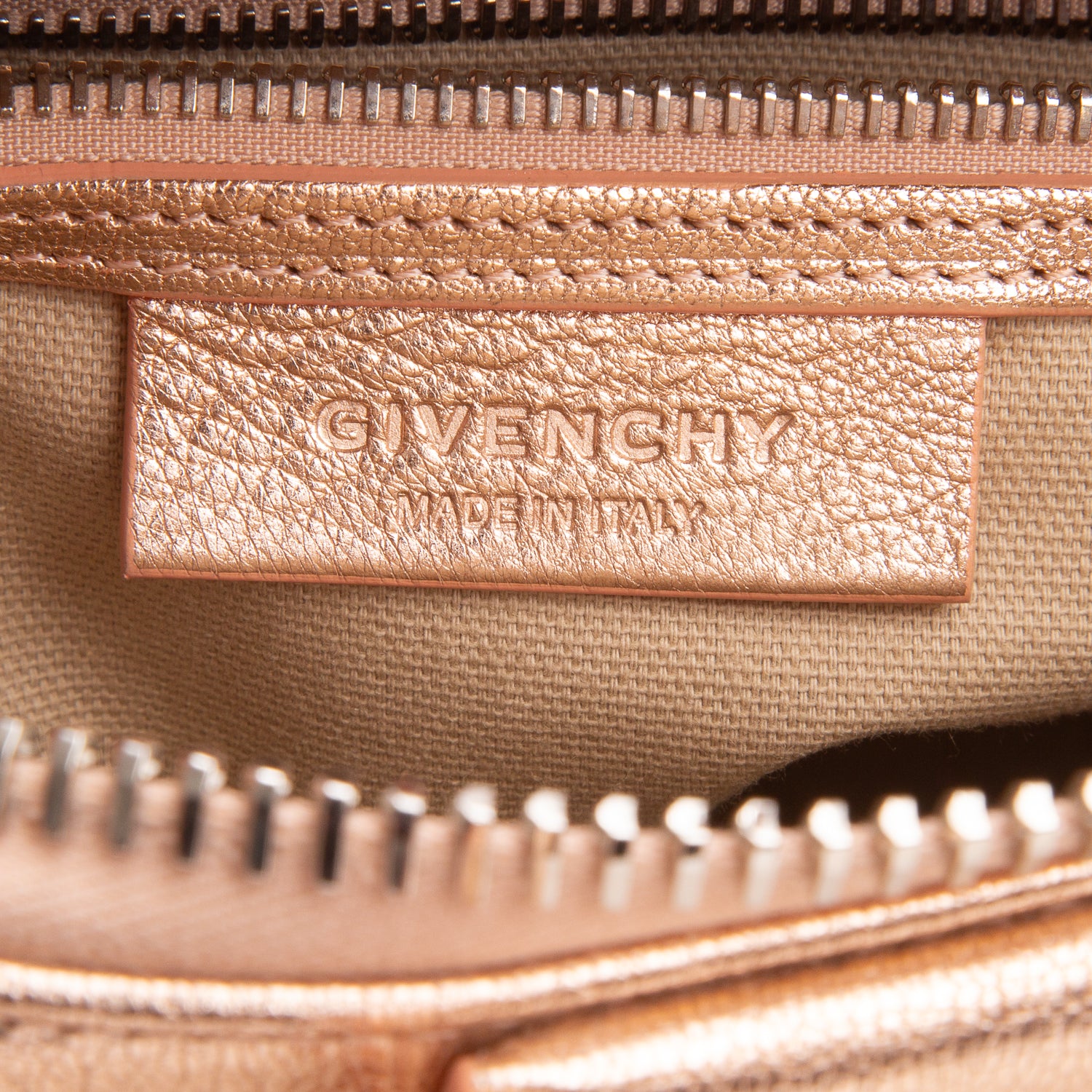 Givenchy Metallic Pink Goatskin Leather Mini Antigona Bag w/ Strap