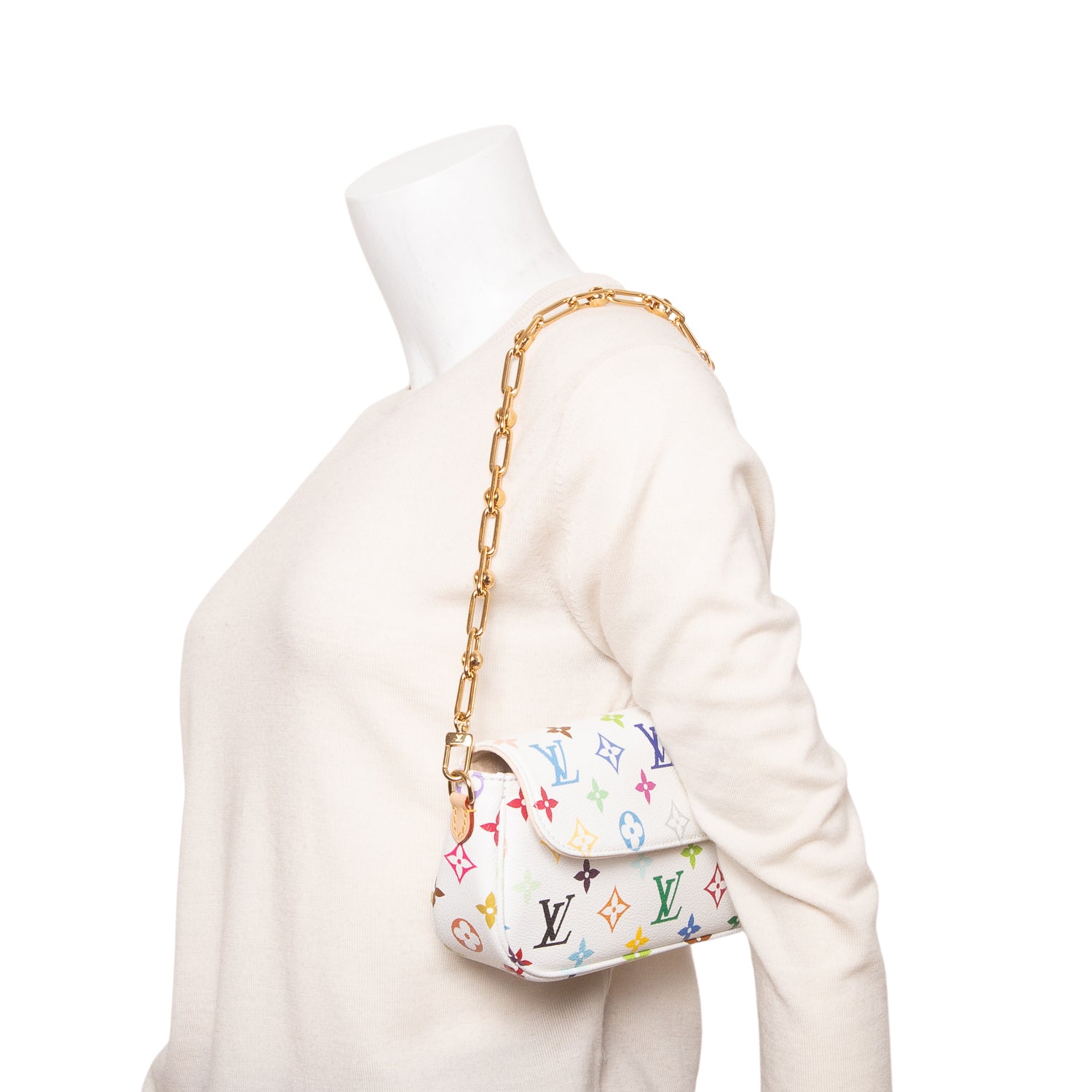 Louis Vuitton Monogram Multicolor LV x TM Ivy Wallet on Chain w/ Strap