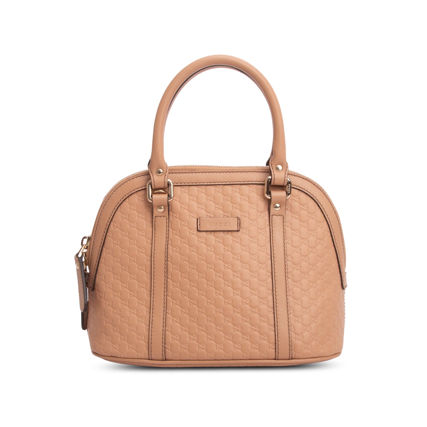 Gucci Pink Signature Leather Mini Dome Bag w/ Strap