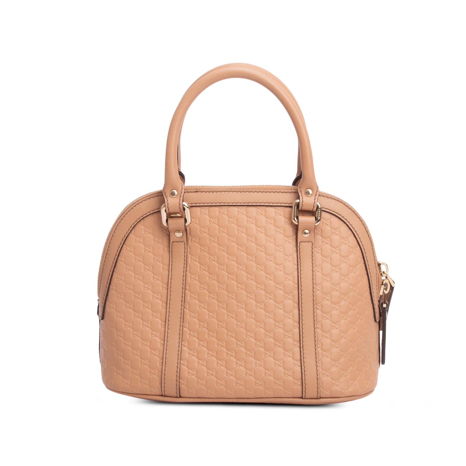 Gucci Pink Signature Leather Mini Dome Bag w/ Strap