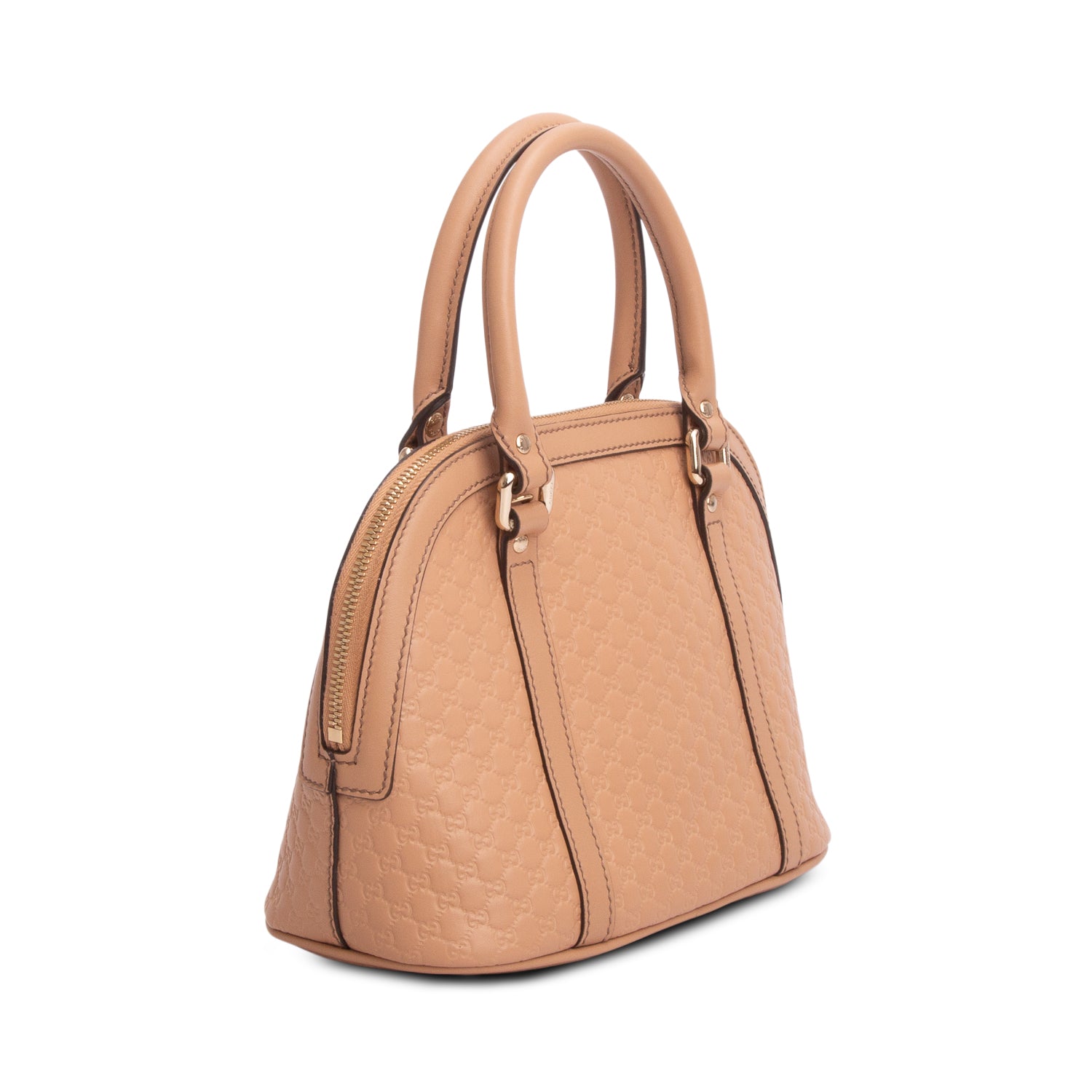 Gucci Pink Signature Leather Mini Dome Bag w/ Strap