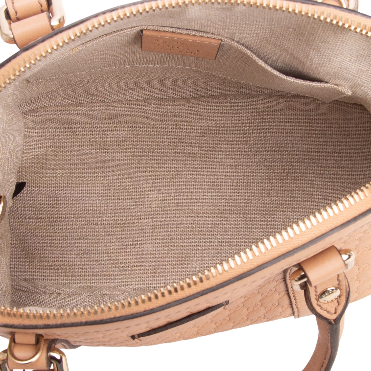 Gucci Pink Signature Leather Mini Dome Bag w/ Strap