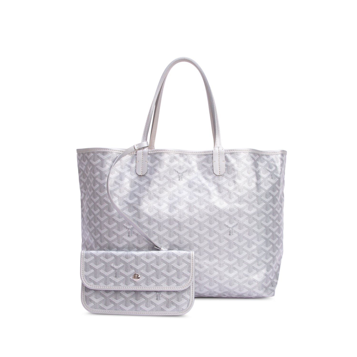 Goyard 2020 Silver Precious Metals Saint Louis PM Tote w/ Pouch
