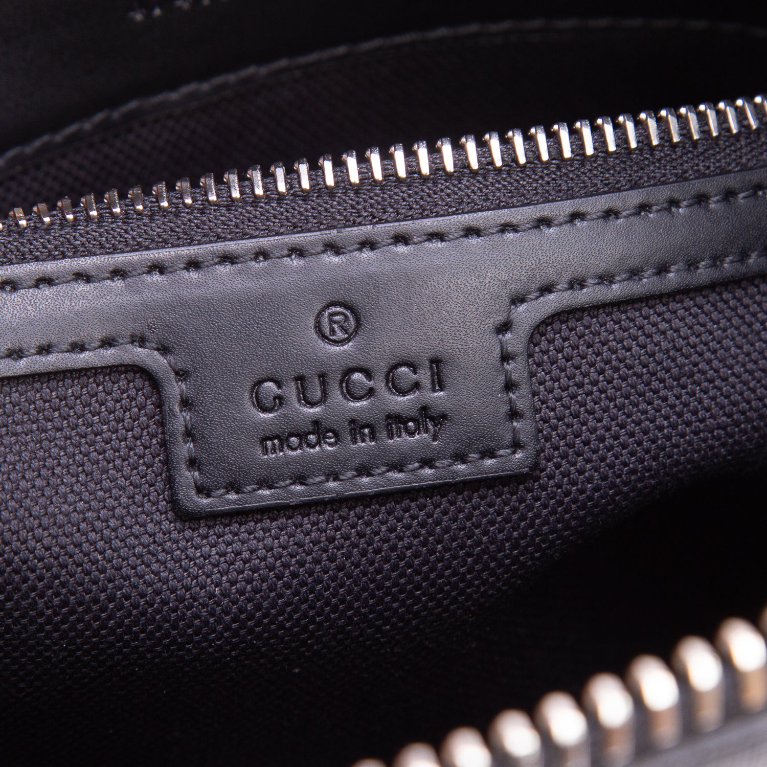 Gucci Black GG Supreme Monogram Web Flat Medium Messenger Bag