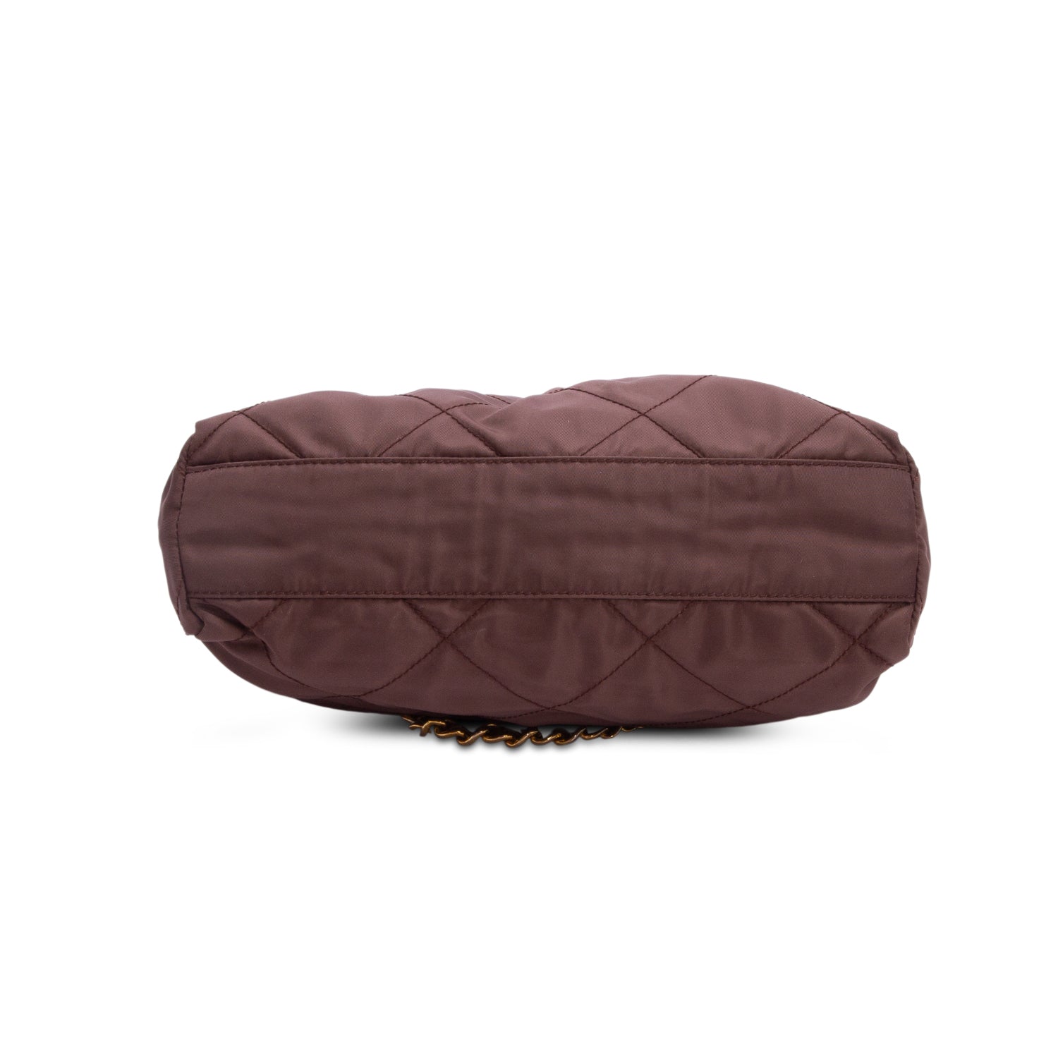 Prada Brown Nylon Tessuto Impuntu Quilted Flap Shoulder Bag