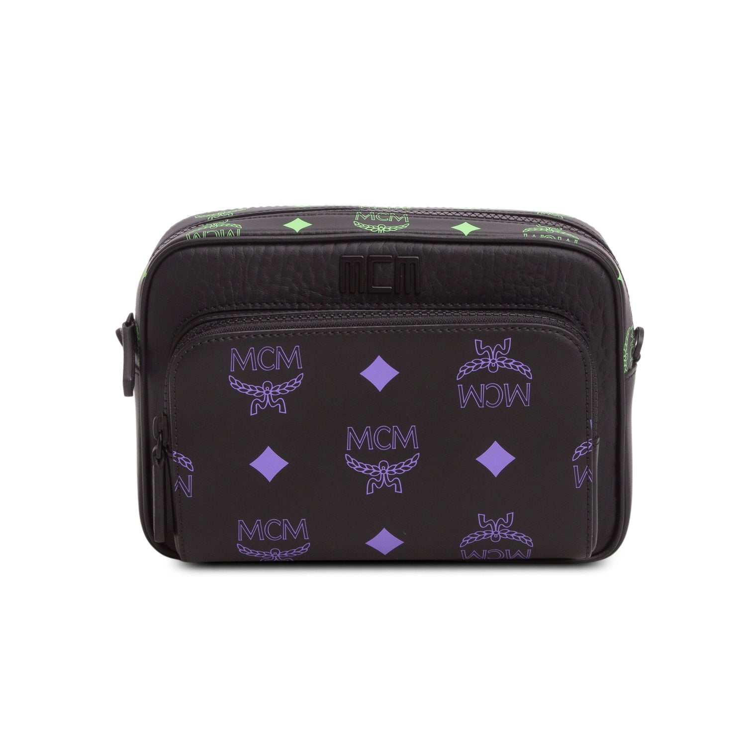 MCM Black Leather Color Splash Klassik Crossbody Bag