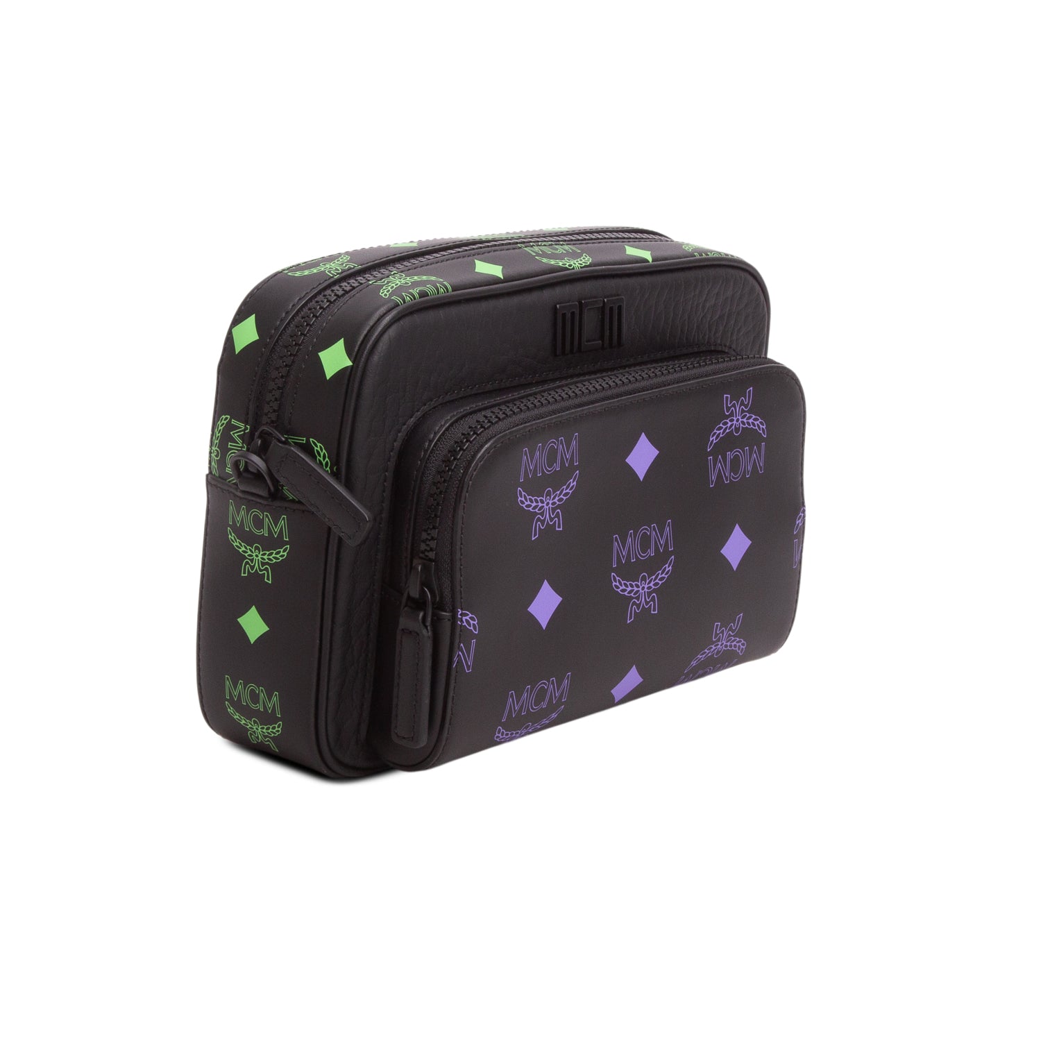 MCM Black Leather Color Splash Klassik Crossbody Bag